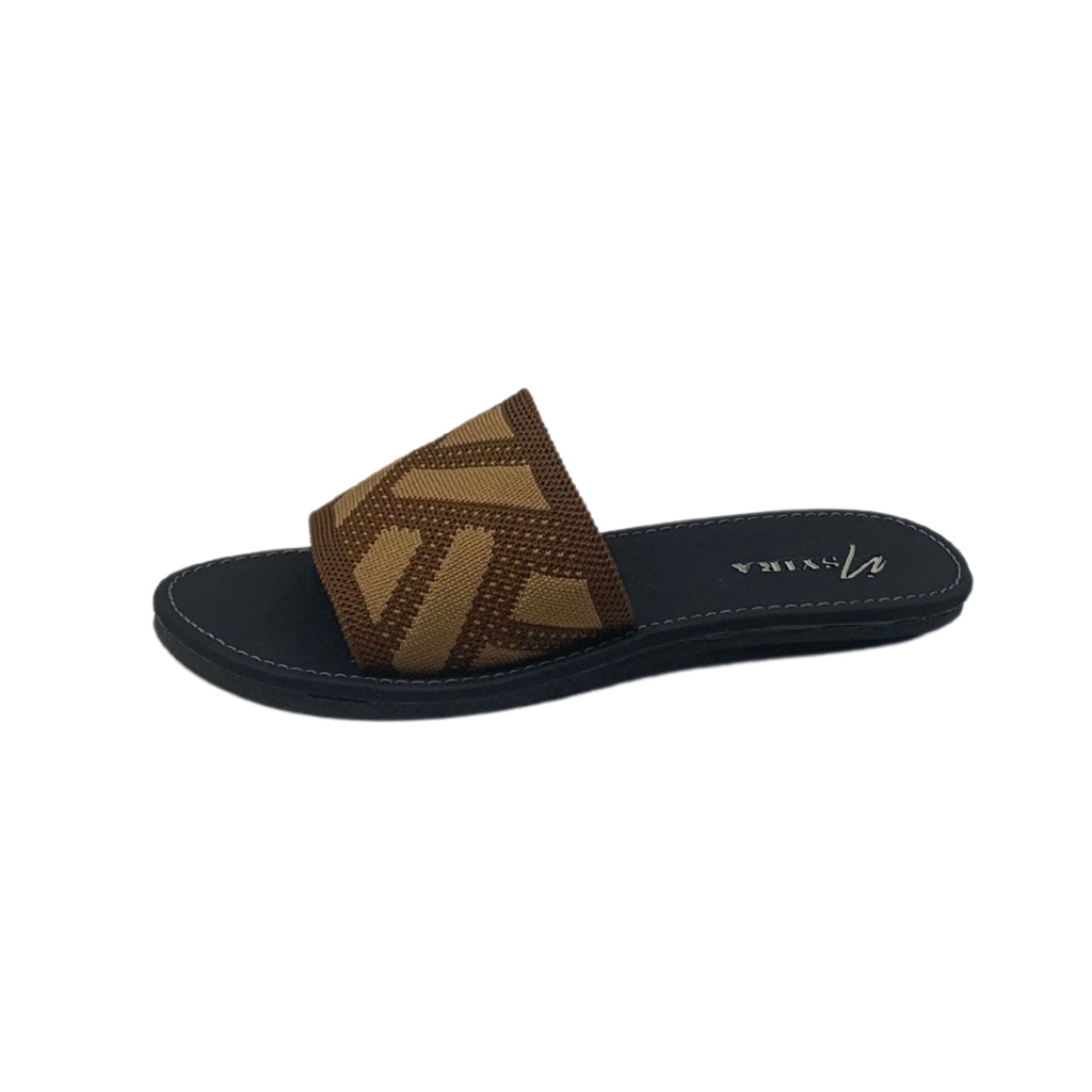 Insyira - Sandal Wanita Isyana / Sandal Selop Wanita Non Slip / Sandal Rajut Alas Hitam