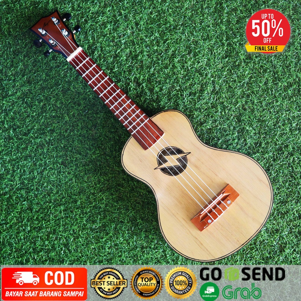 Promo Murah Ukulele Pare kencrung kentrung pare gitar kecil untuk anak motif petir