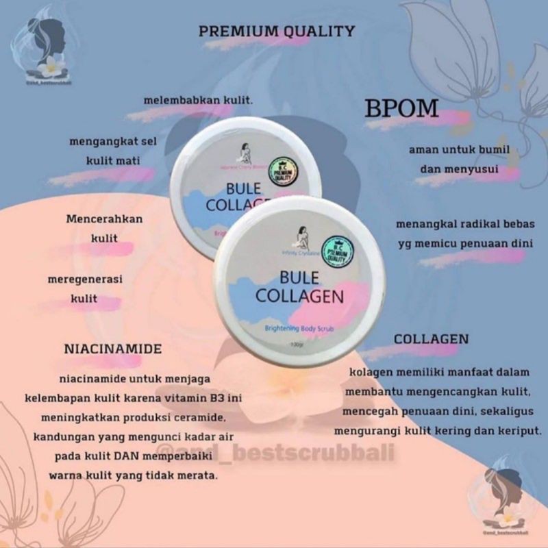 [ READY STOCK ] BODY SCRUB &amp; BLEACHING BADAN BULE COLLAGEN BPOM