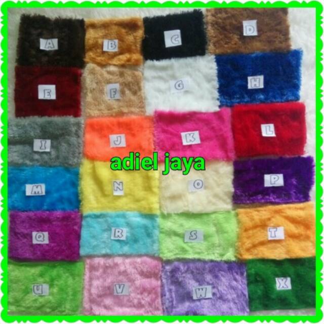 Kain bulu rasfur ukuran 100x160cm bahan karpet (RASFUR KARINDO)