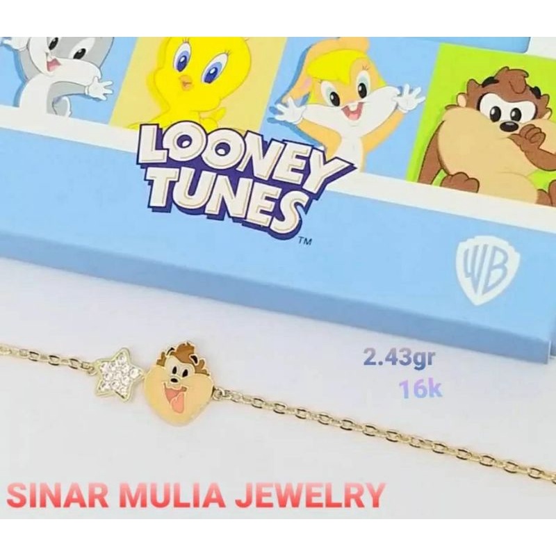GELANG REGAL VARIASI BONEKA LOONEY TUNES EMAS ASLI