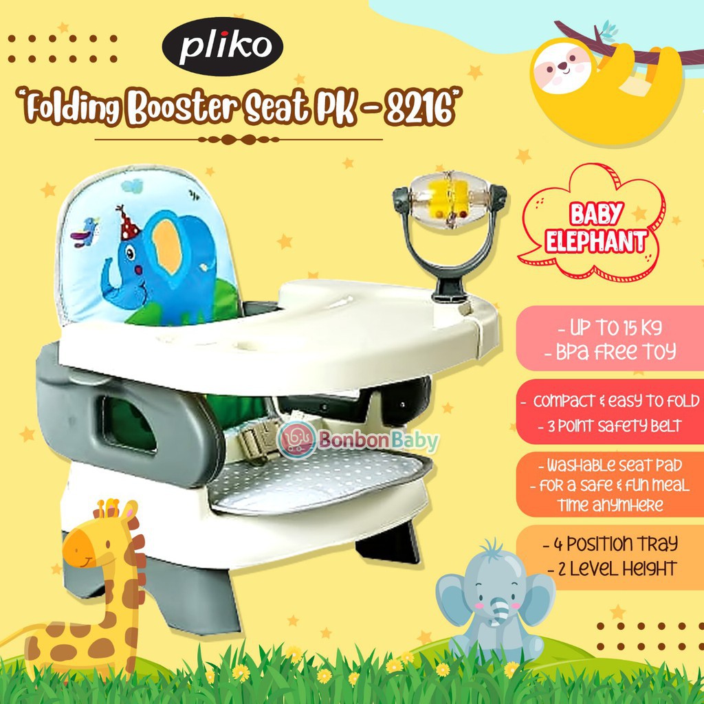 Makassar Promo! Kursi Makan Pliko Folding Booster Seat PK 8216