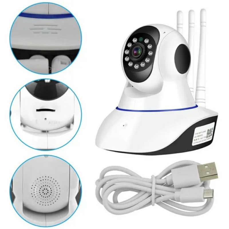 IP CAMERA CCTV WIRELESS WIFI 8MP BABY CAM 3antena V380