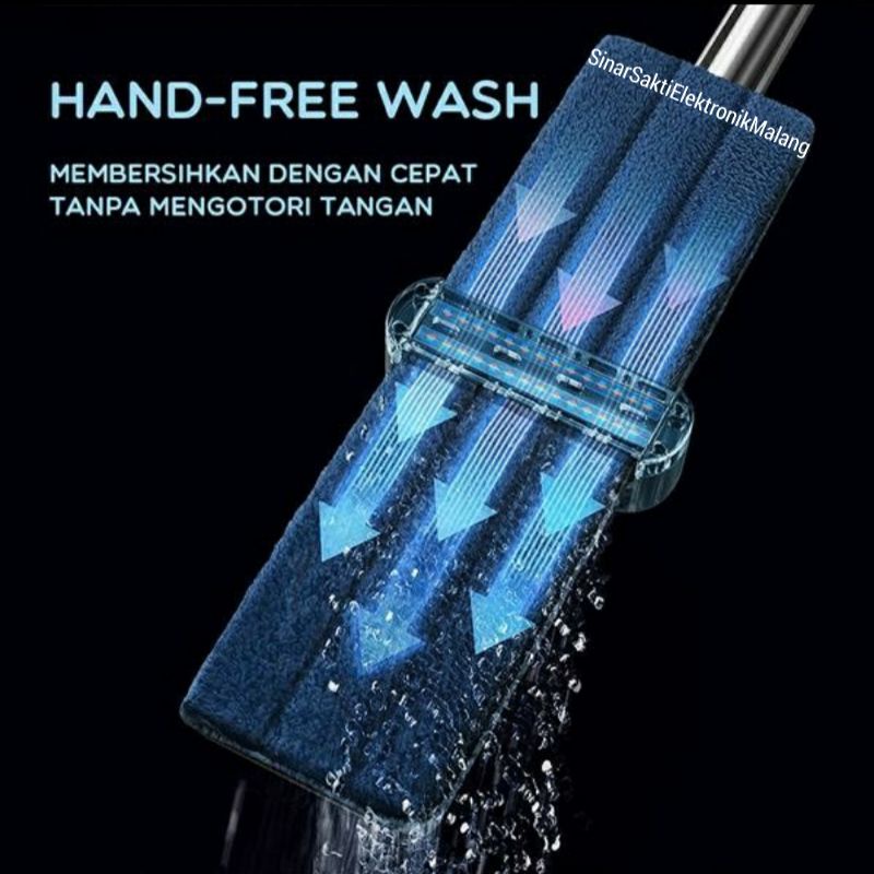 Samono Alat Sapu Pel Lantai Clear Mop Otomatis Hand Free Wash Praktis Malang