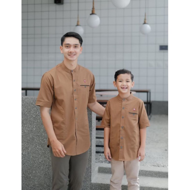 KOKO COUPLE AYAH ANAK VARIASI WARNA MILLO PUTIH CHOCOMILK DENIM MUSTARD TAN DARI UMUR 3 TH