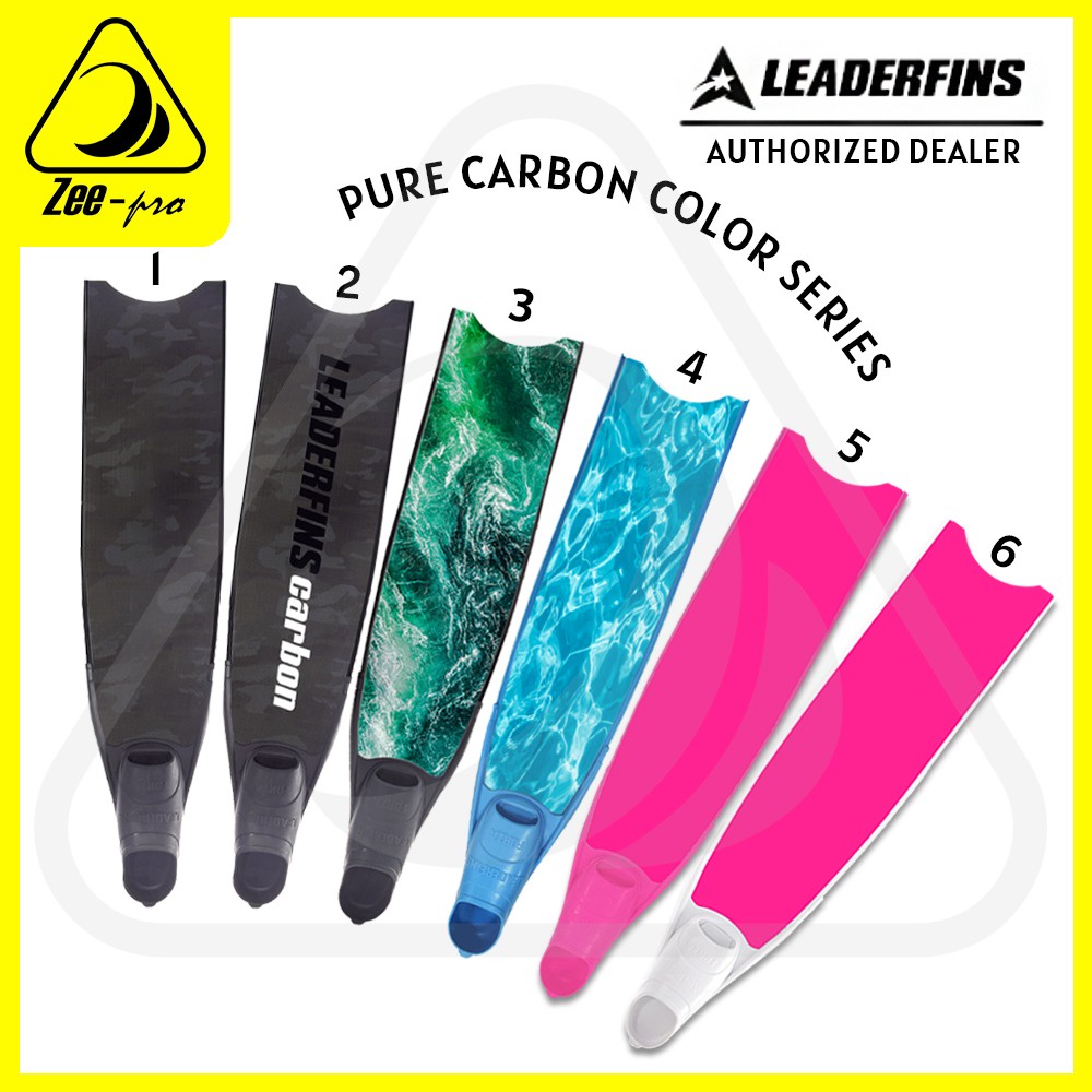Long Fins Pure Carbon Camouflage Leaderfins Freediving Spearfishing Kaki Katak Panjang Selam Carbon 