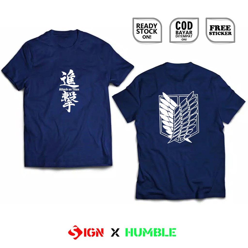 Kaos ATTACK ON TITAN SHINGEKI NO KYOJIN SNK EREN LEVI YEAGER MIKASA ACKERMAN ARMIN ARLERT  SIGN