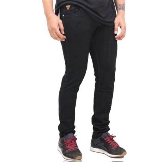 AIRBLACK DENIM TERLARIS / 784 VICTORY celana jeans black panjang skinny semi slimfit cowo / cowok /