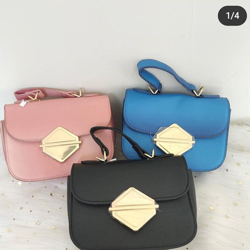 (COD) Tas wanita cewek selempang handbag fashion slingbag kulit senteti impor murah terbaru 2021