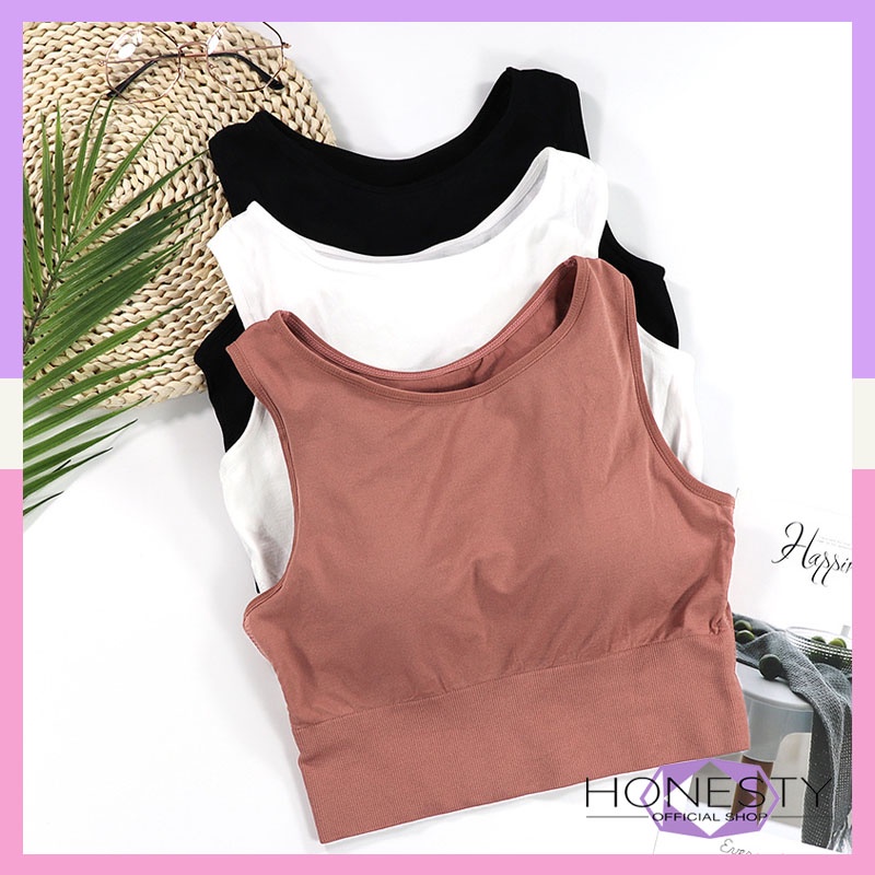 Miss H ~ 081 Bra Sport Yoga Olahraga Pakaian Wanita Tank Top Model Crop Import Fashion Korea