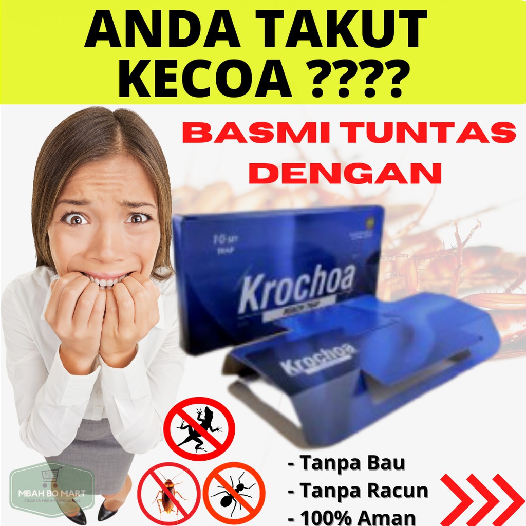 Perangkap dan Jebakan Lem Kecoa Pembasmi Kecoa Rumah dan Mobil Krochoa Anti Kecoak Kamar Mandi 1box