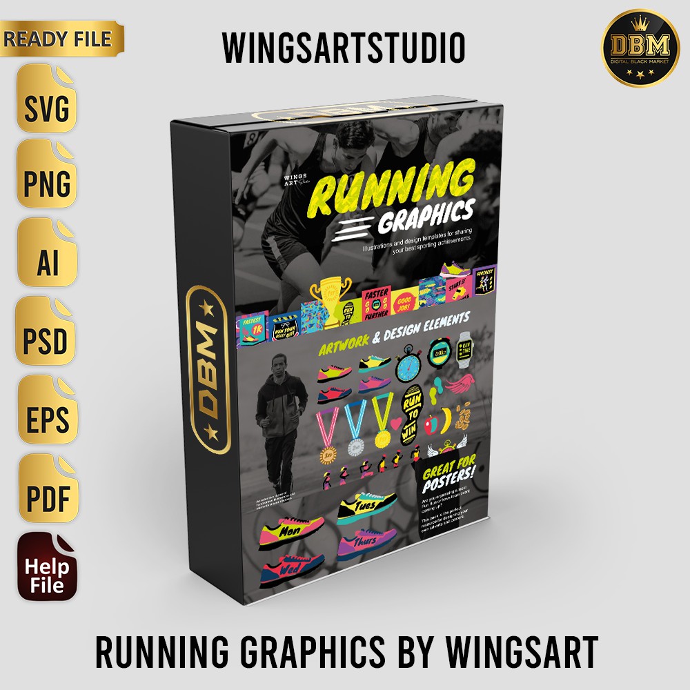 Running Graphics By Wingsart - Vector Designs