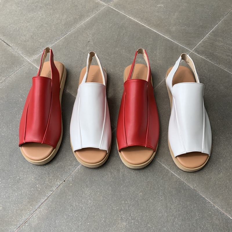 Sandal Slip On Wanita / Sandal Simple Wanita / Sandal Flat Terbuka / Sandal Tali Tinochi Simplify