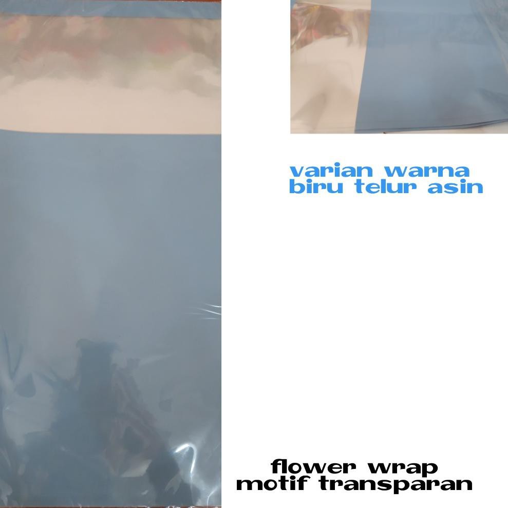 

BISA COD Flower Wrap Cellophane polos transparan / Kertas Bunga Polos transparan Per Pak