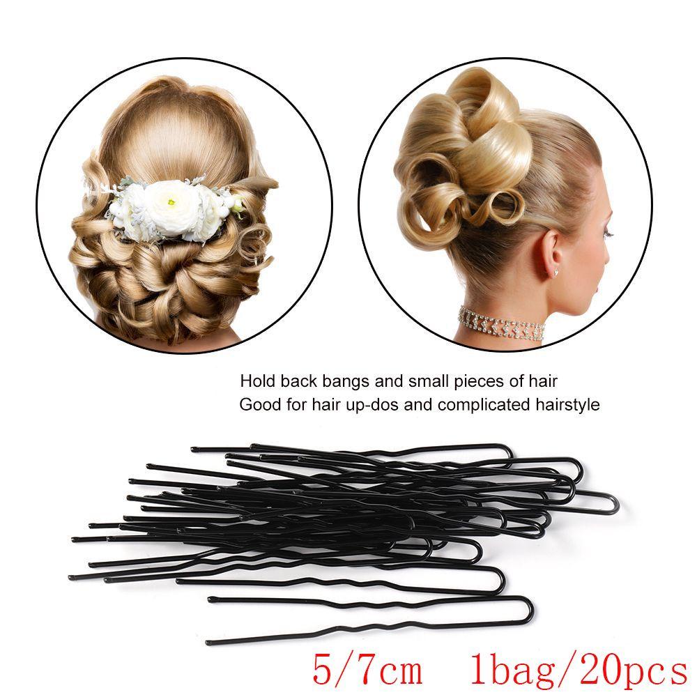 20pcs Jepit Rambut Bentuk U Bahan Alloy Warna-Warni Untuk Pengantin