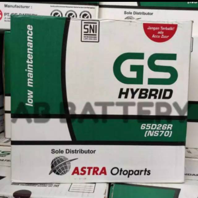Aki Mobil GS Hybrid Astra NS70 (65D26R)