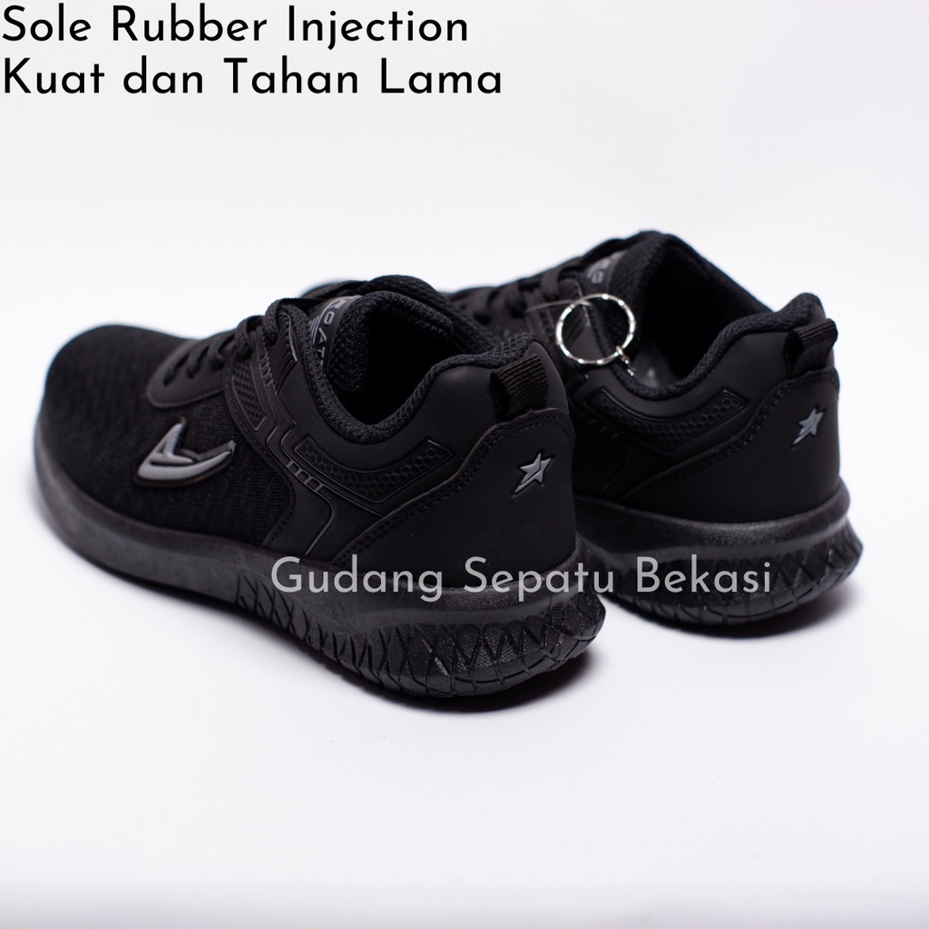SEPATU ANAK SEKOLAH LAKI LELAKI & PEREMPUAN SNEAKERS CASUAL SD SMP PRO ATT PA 700 HITAM PUTIH-3