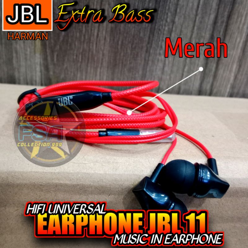 Headset jbl 11 original 100% super Bass hi-fi universal earphone pure bass