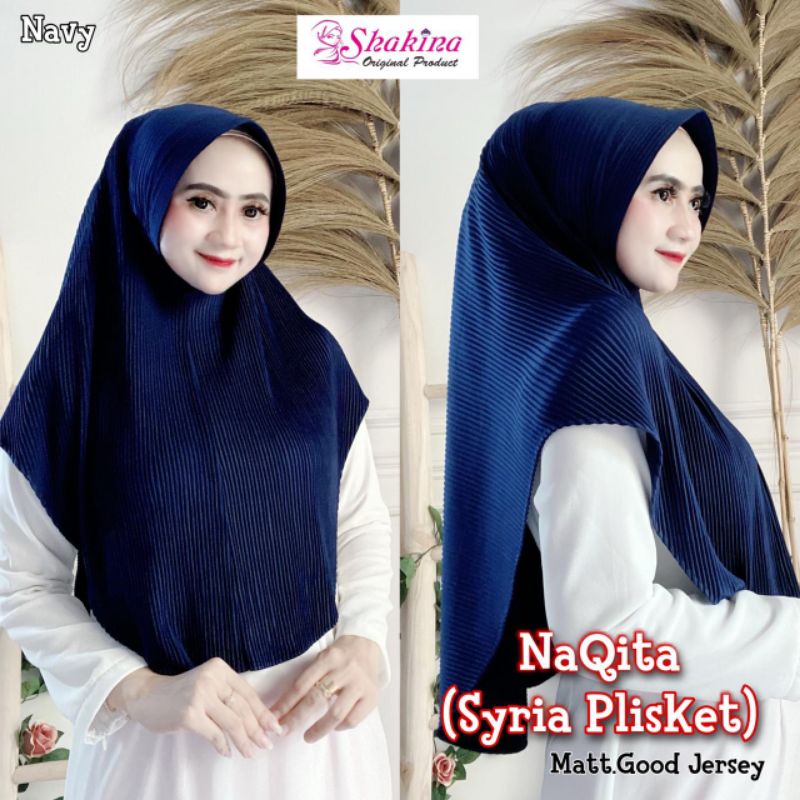 Jilbab Bergo Syria Daily Naqita Moms Plisket Original Shakina-3