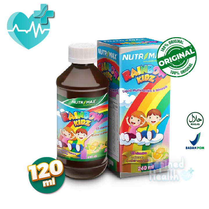 Nutrimax Rainbow Kidz (Syrup 120ml) l Multivitamin Dan Mineral Sirup
