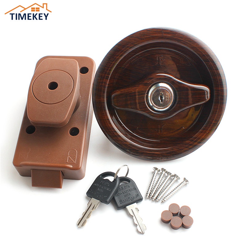 TK RV Door Lock With Two Keys Set Bathroom For Motor Home Boat Camper Accessories fit for door thickness 24-45mm