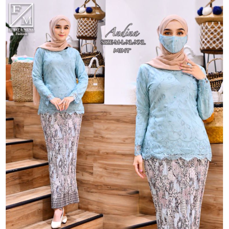 NEW set kebaya andina/ kebaya wisuda/ atasan kebaya