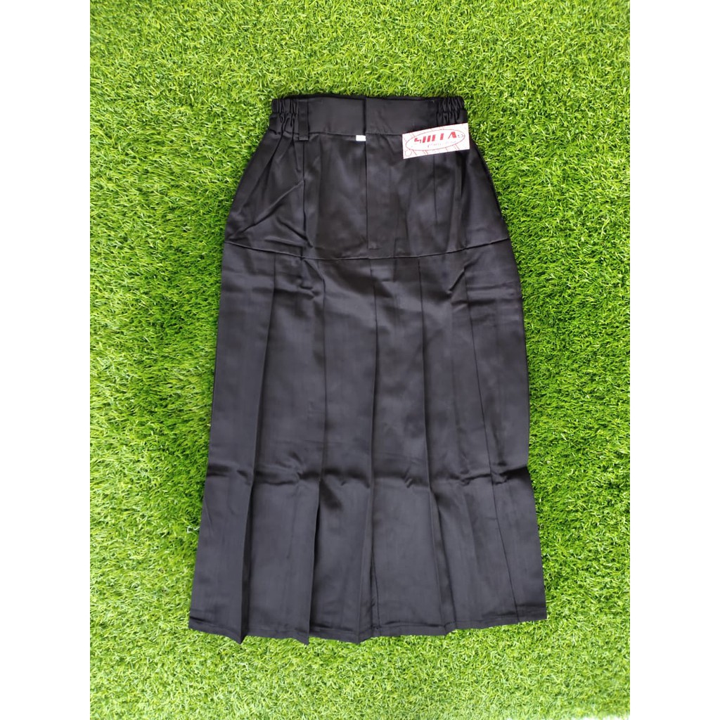 Seragam Sekolah Rok SMP/SMA Warna Hitam Model Rempel