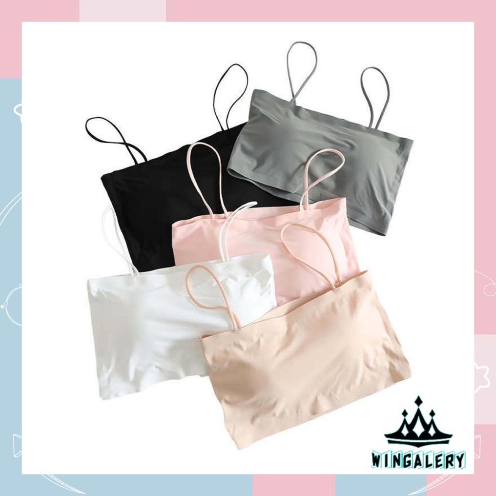 HOLLXMALL | WINGALERY BRA WANITA MODEL SEAMLESS BAHAN ICE SILK BH FASHION KOREA SEXY CANTIK IMPORT