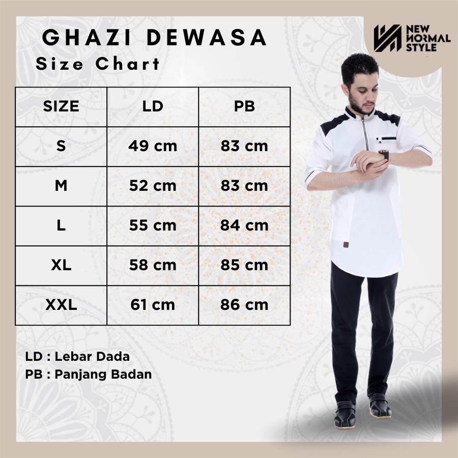 Ghazi Series Baju Pakaian Kemeja Kemko Koko Kokoh Muslim Kurta Pakistan Pria Laki Cowok Dewasa Lengan Pendek Dewasa Premium Terbaru 2022