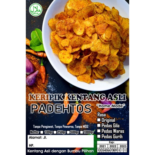 

keripik kentang PADEHTOS 100gr