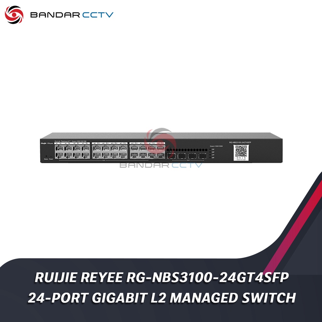 Ruijie Reyee RG NBS3100 24GT4SFP 24 Port Gigabit L2 Managed Switch