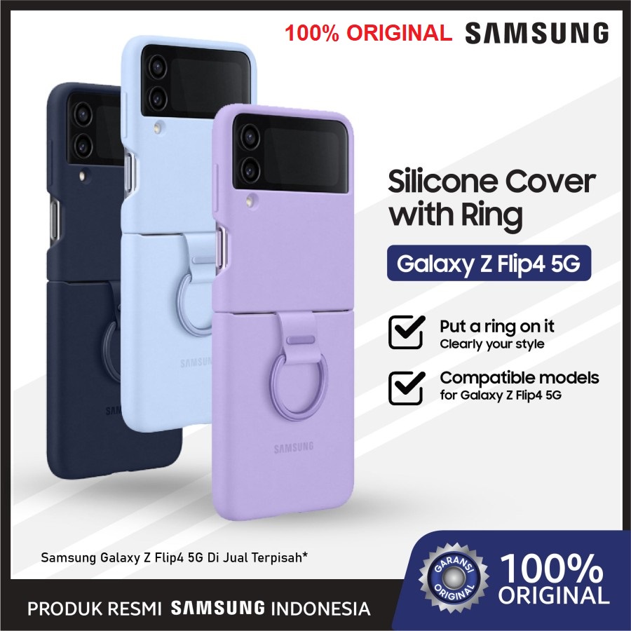 SAMSUNG Silicone Cover With Ring Galaxy Z Flip4 5G Original