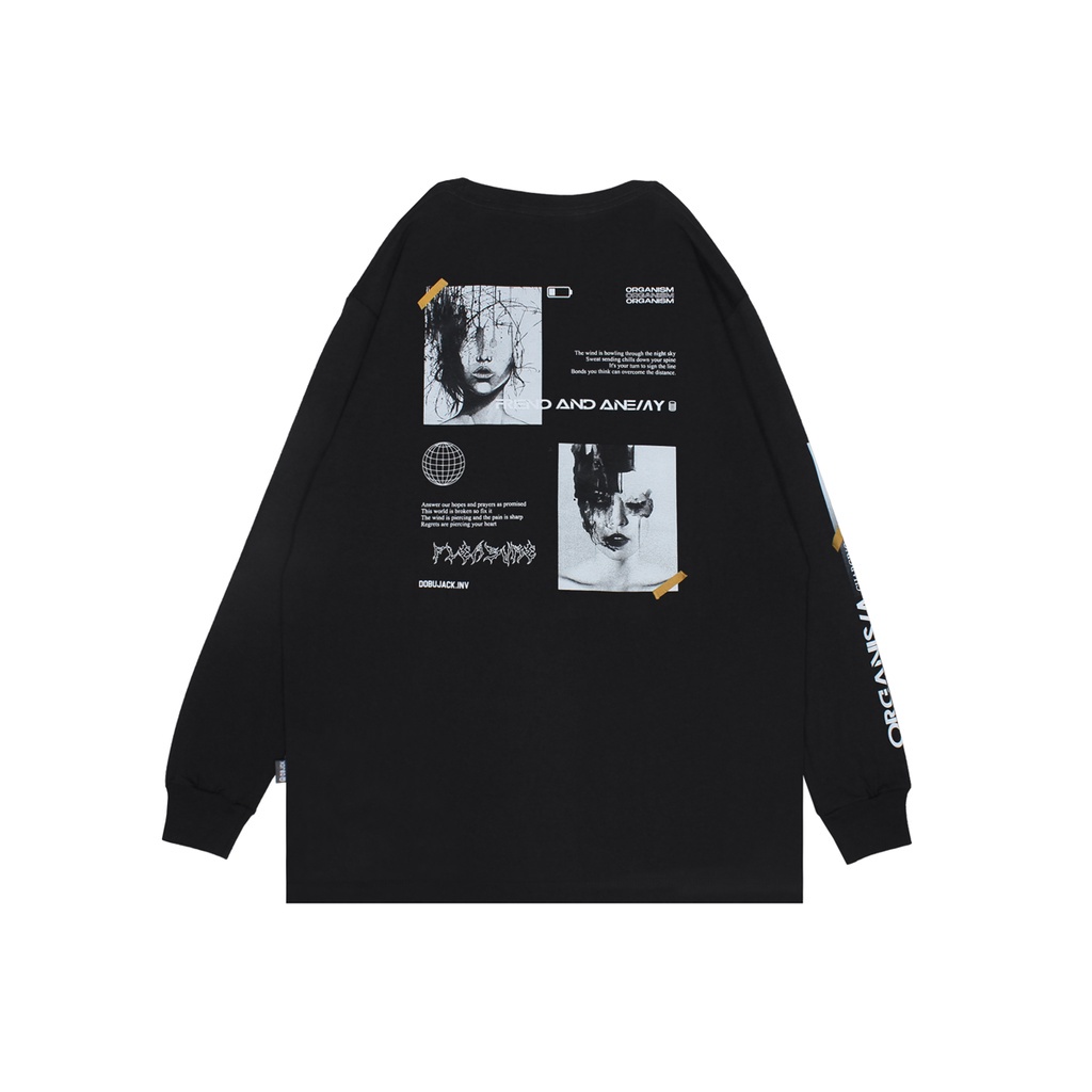 Creneck Dobujack Organism Black | Crewneck Pria Dobujack