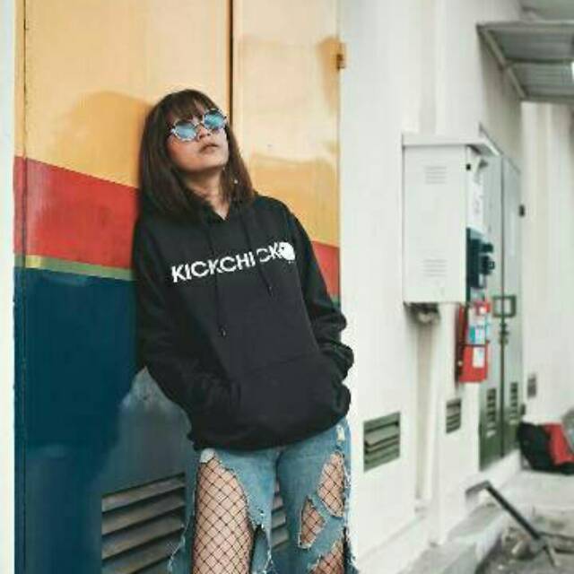 Jaket hoodie KICKCHICK delicious great free stiker dan gantungan kunci