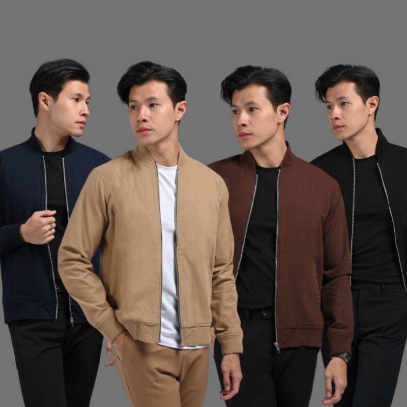 Jacket Bomber Baby Canvas - Comfy Jacket @Male.id basic club polos