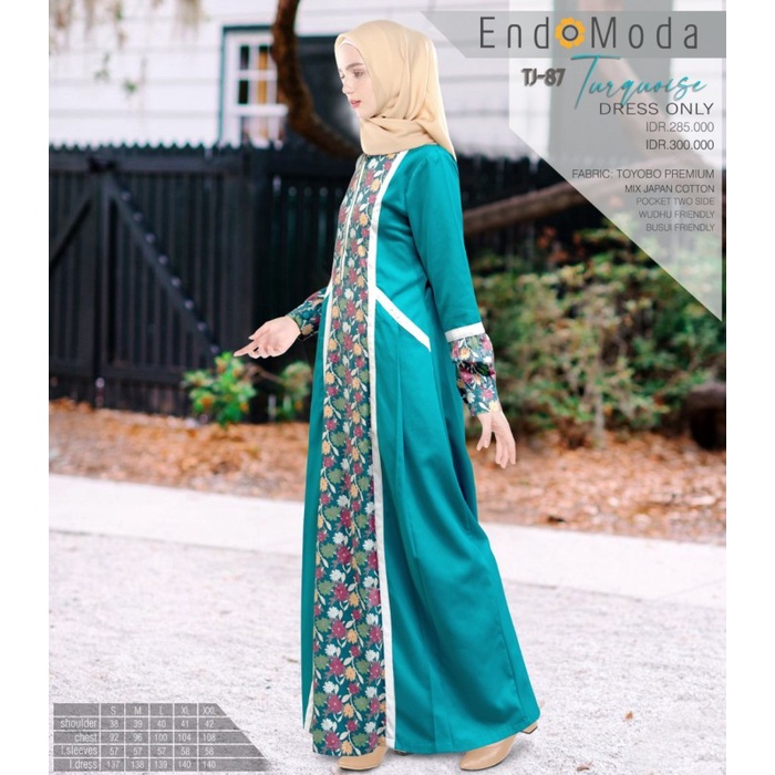 PREMIUM GAMIS ENDOMODA TJ 87 NEW - DRESS MUSLIMAH