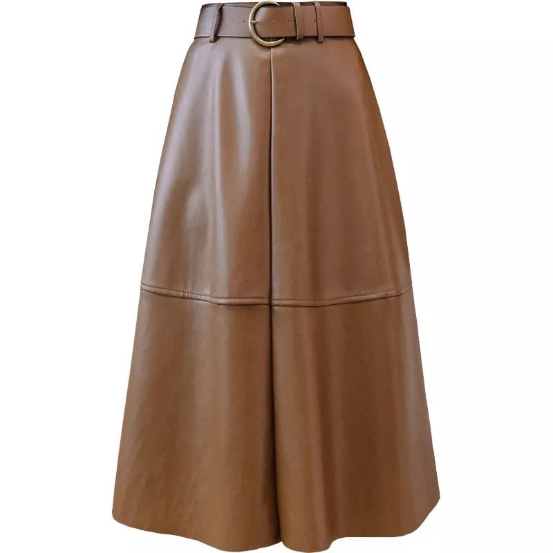 Rok Kulit Wanita /Skirt leather Aline mode