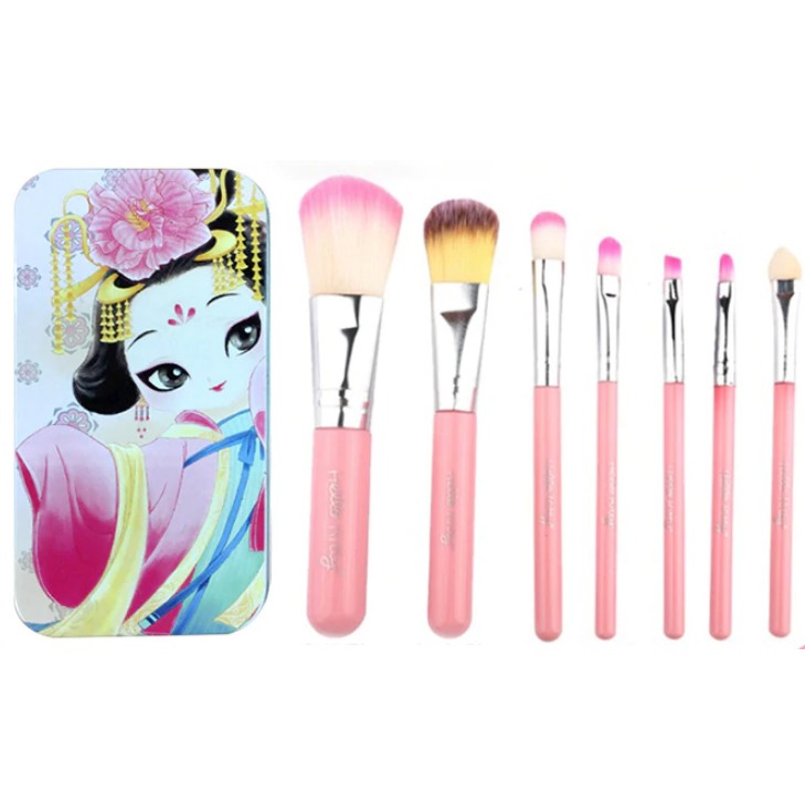 LC Kuas Make Up Set isi 7 Pcs Kuas Motif Kartun