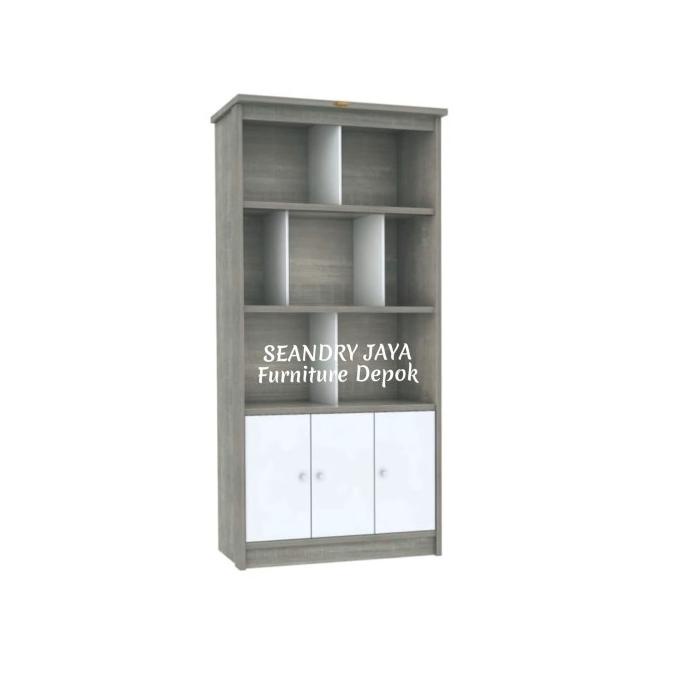 Rak Buku / Pajangan / Lemari Buku / Seandry Jaya Furniture Depok