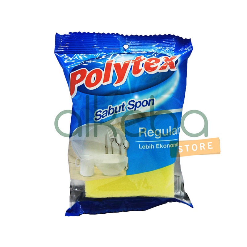 Sabut Spon Polytex Busa cuci piring hijau kuning