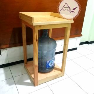  Meja  Dispenser 65cm Meja  Galon 2 Susun Kayu  Jati belanda 