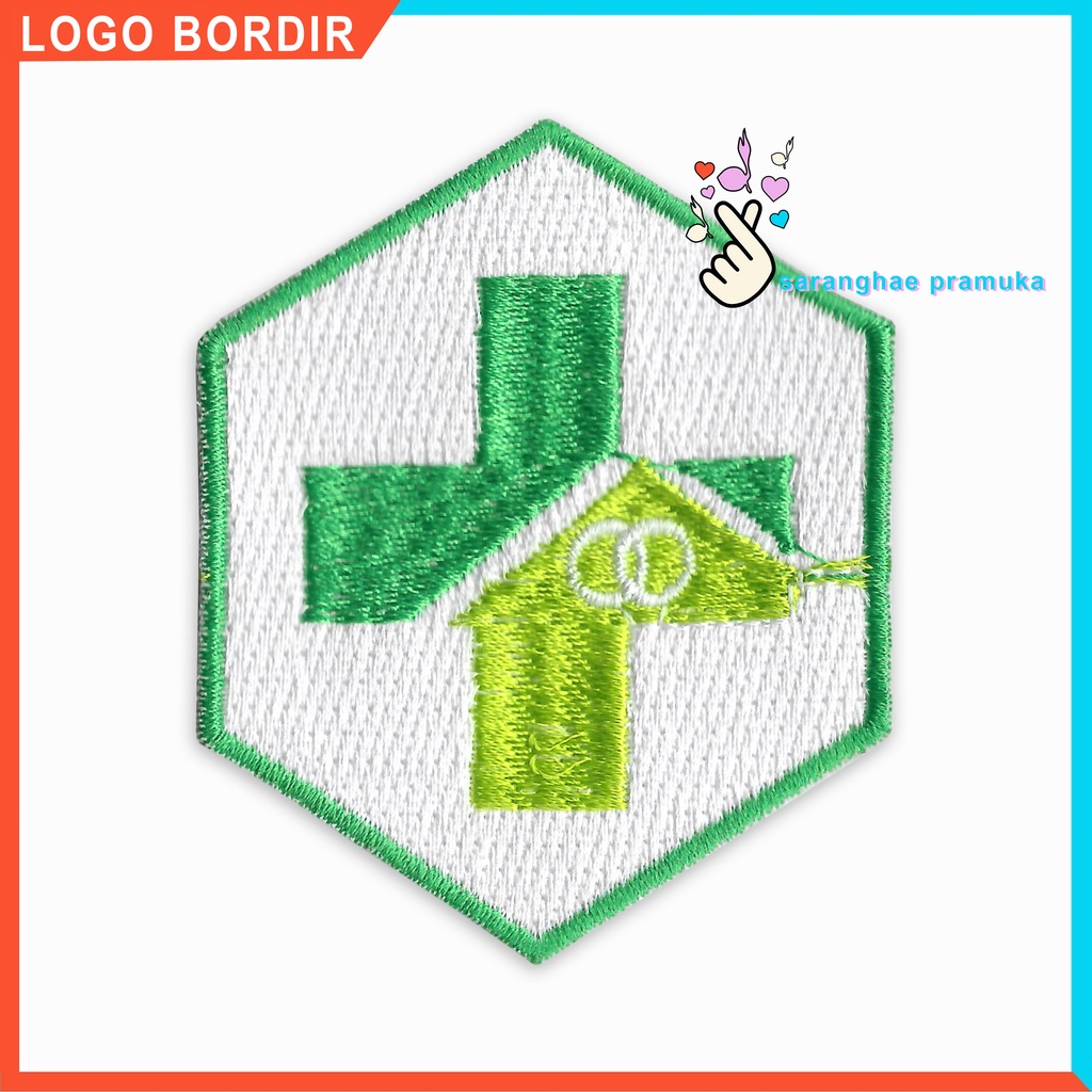 Logo Bordir Puskesmas badge Logo Emblem Patch Berkualitas