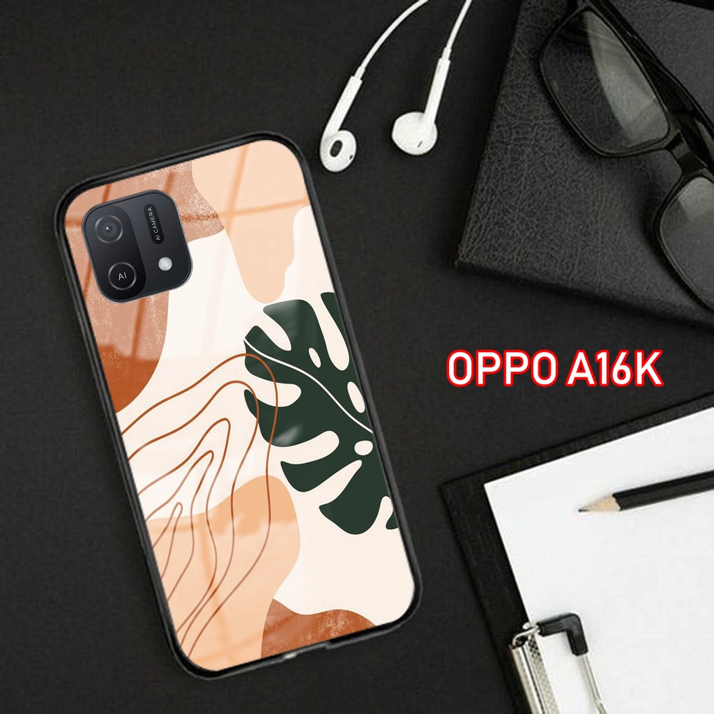 Softcase Glass Kaca [K30] OPPO A16K Terbaru Casing Handphone-Pelindung Handphone