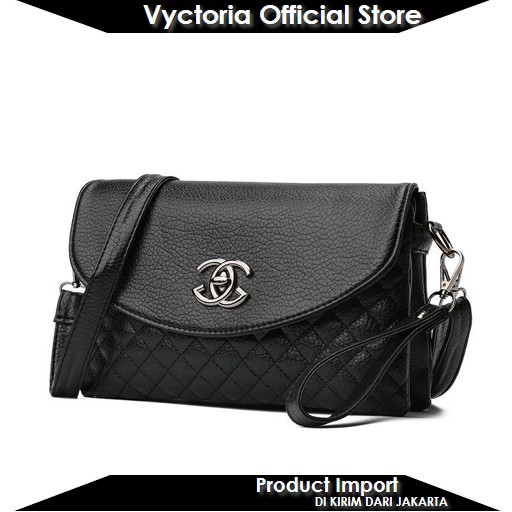 (COD) Vyctoria VOS12019 Tas Selempang Wanita Clutch Fashion Import Grosir Promo JT12019 JT12019B LT1720 12019 1720