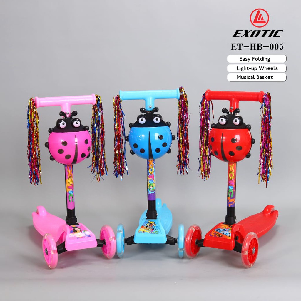 Scooter Otoped Exotic by pacific ada music kranjang model kumbang Ori HB 005