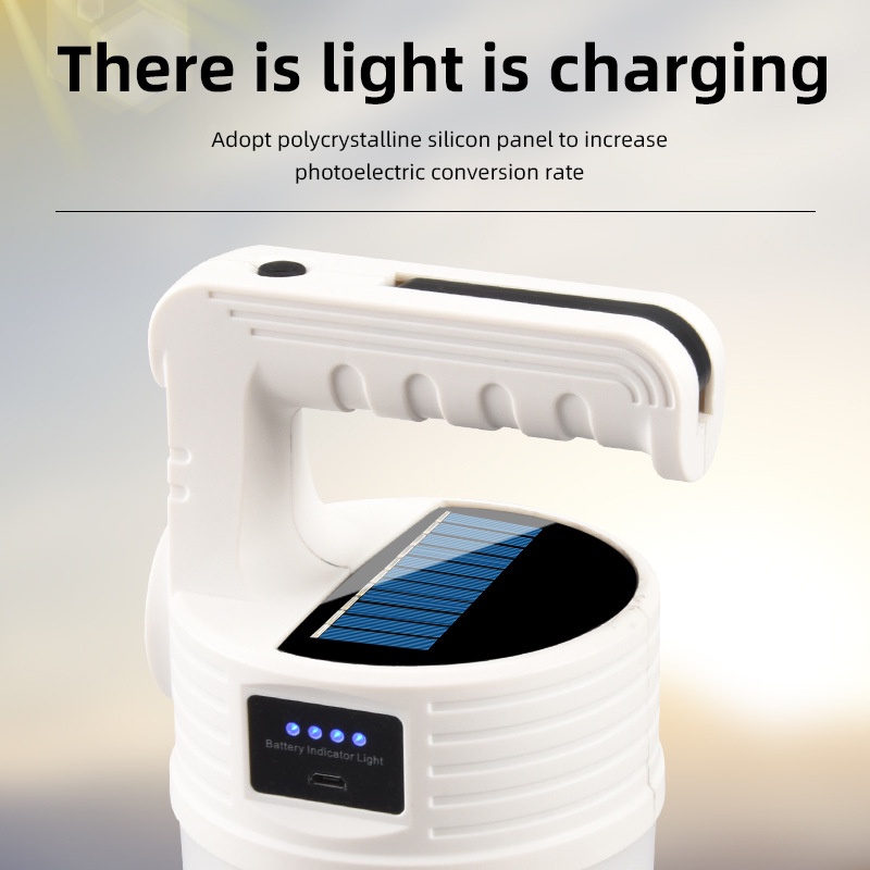 Lampu Gantung 42 LED 10 Mode Tenaga Surya / USB Charging Untuk Outdoor / Darurat / Camping / Hiking