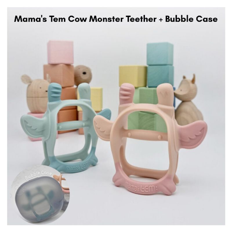 Mama's Tem Cow Monster Teether with Bubble Case