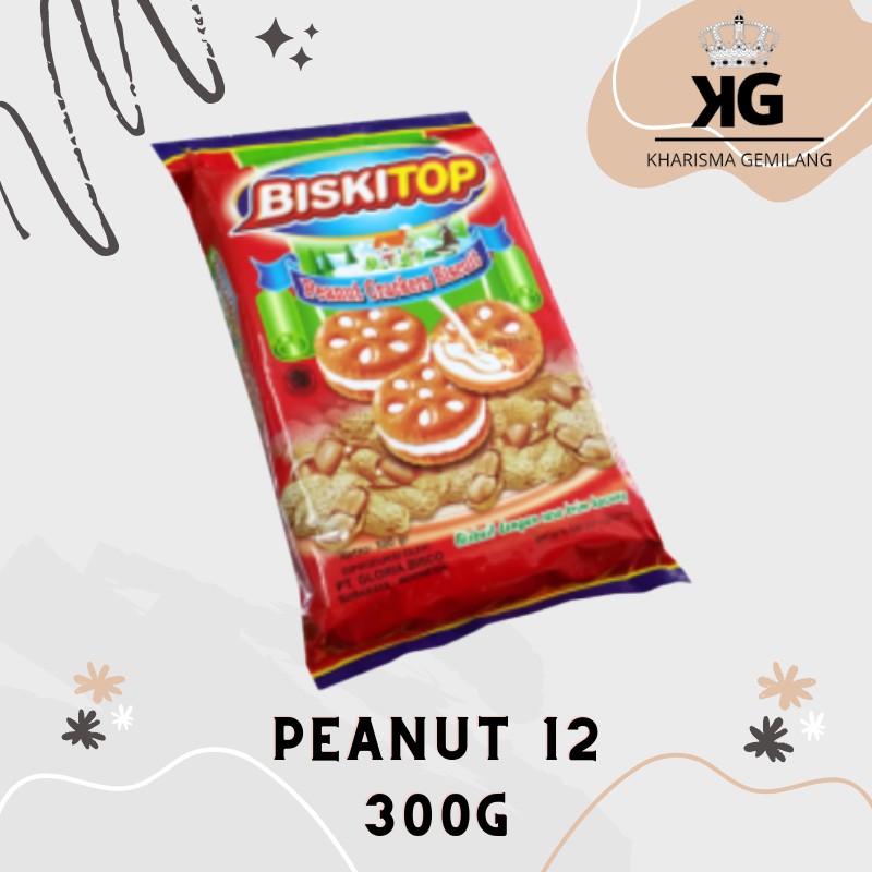 

BISKITOP - Peanut Cream 12 300gr Biskuit Anak Dewasa Enak Renyah Biscuit Cream Kacang Terbaru Lezat