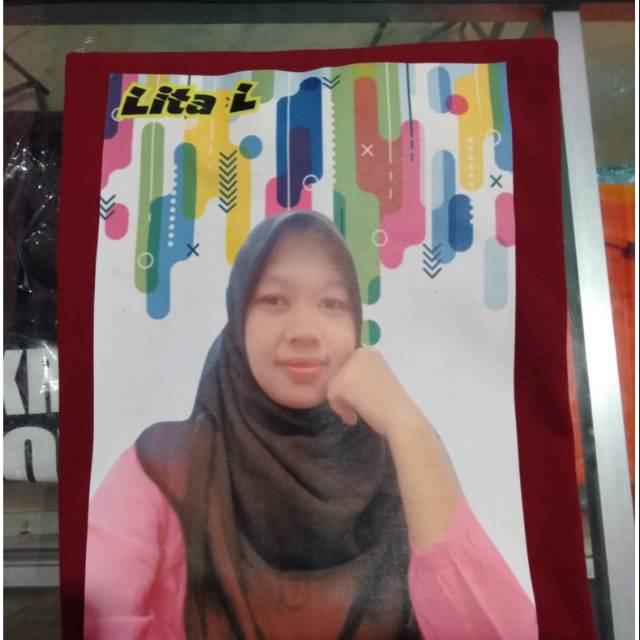 KAOS SABLON DIGITAL KASIH FOTO ATAU NAMA SESUKAMU COCOK BUAT KADO JUGA YA