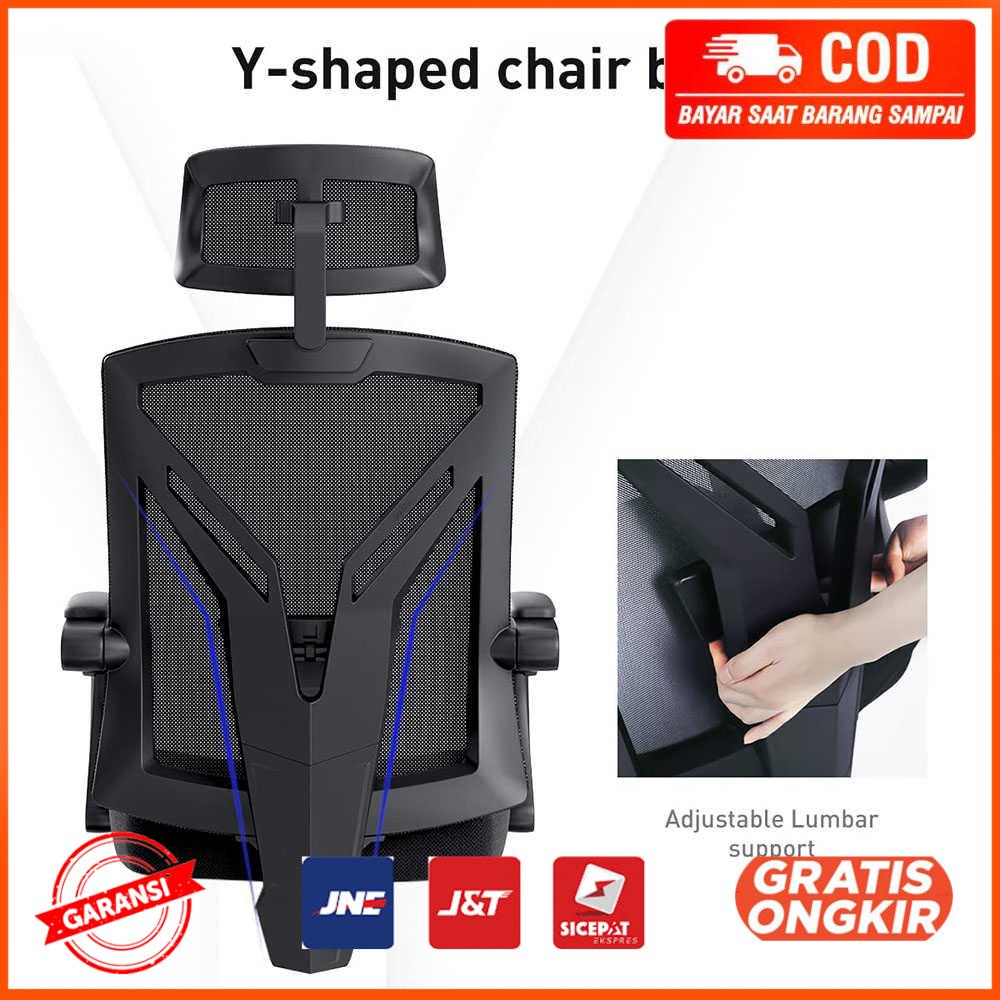 Kursi Kantor Mesh Office Chair Lumbar Support - HDNY115BG-CB